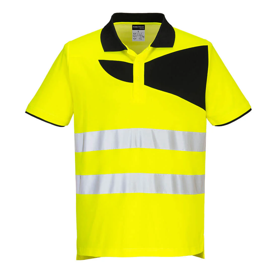 Portwest PW2 Hi-Vis Cotton Comfort Orange/Yellow Polo Shirt - Image 2