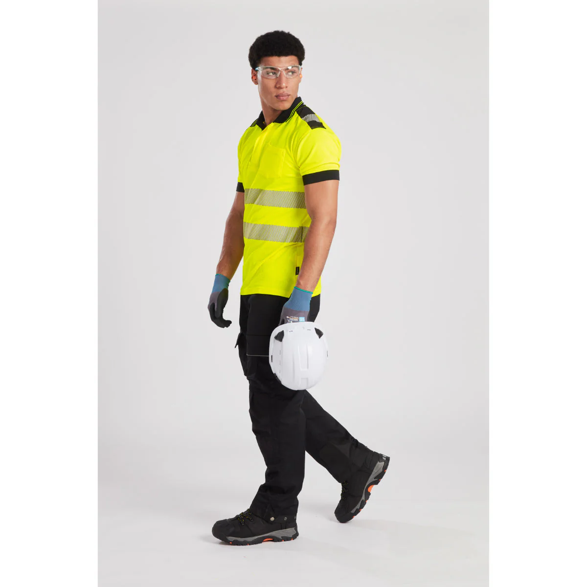 Portwest PW3 Hi-Vis Cotton Comfort Short Sleeve Polo Shirt - Orange/Yellow - T180 - Image 11