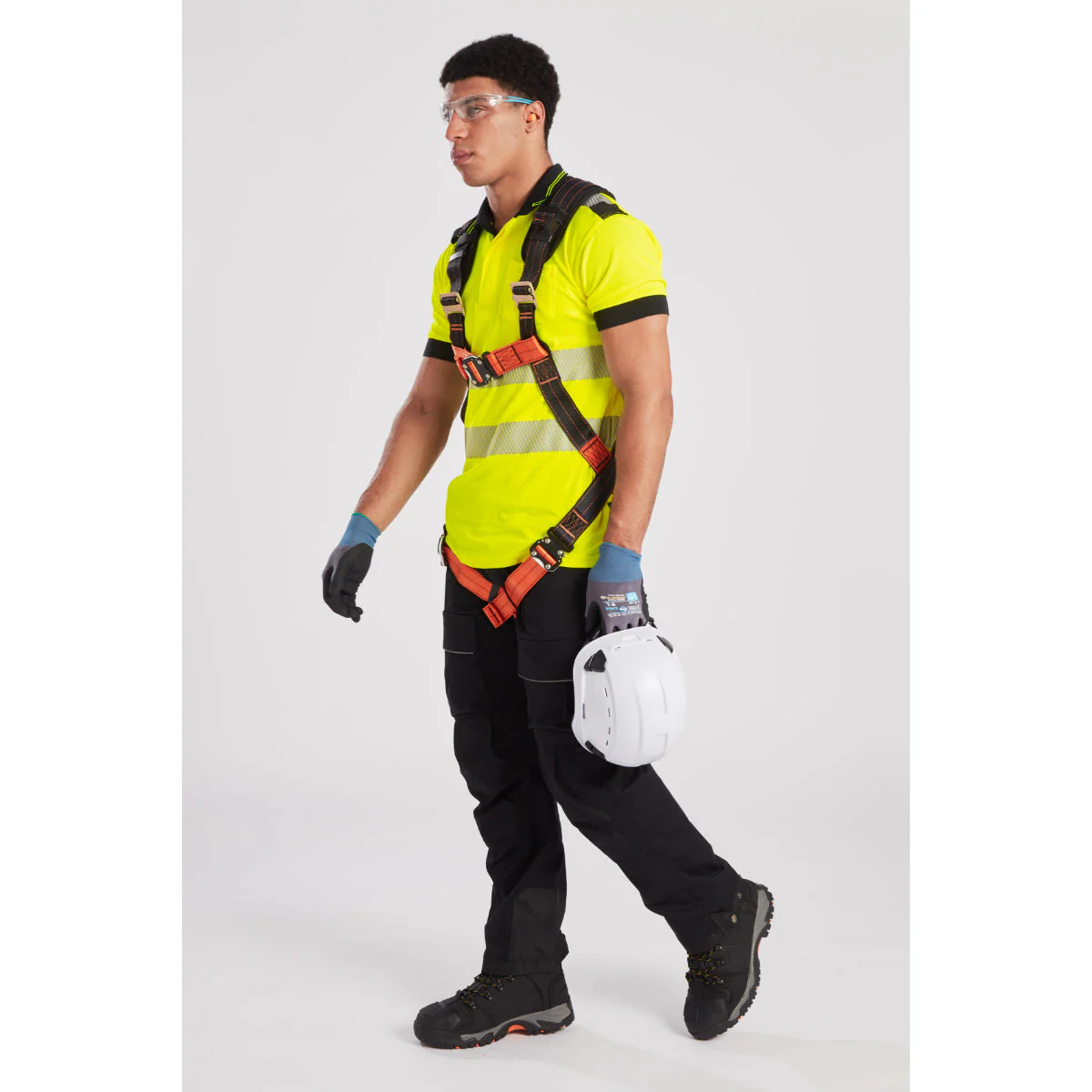 Portwest PW3 Hi-Vis Cotton Comfort Short Sleeve Polo Shirt - Orange/Yellow - T180 - Image 18