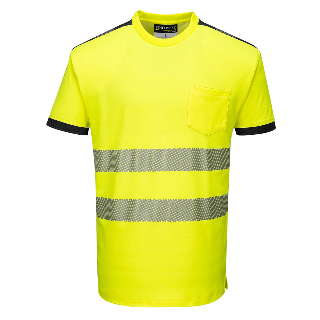 Portwest PW3 Hi-Vis Cotton Comfort T-Shirt Short Sleeved - T181 - [CLEARANCE] - Image 2
