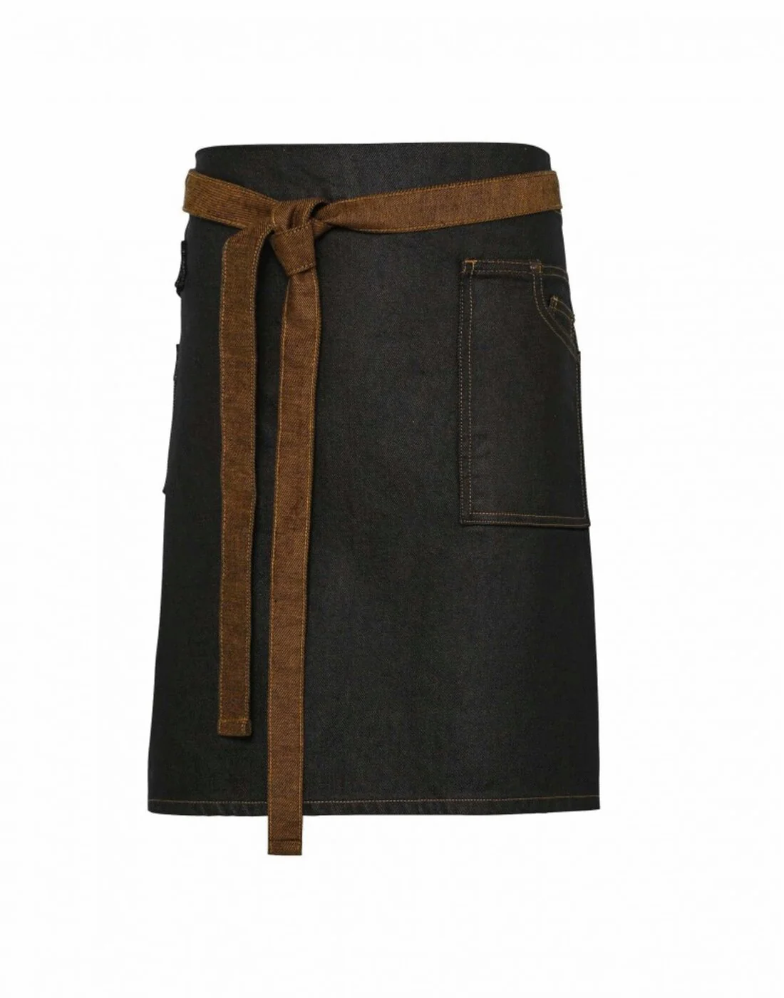 Premier Division Waxed Look Denim Waist Apron - Image 2