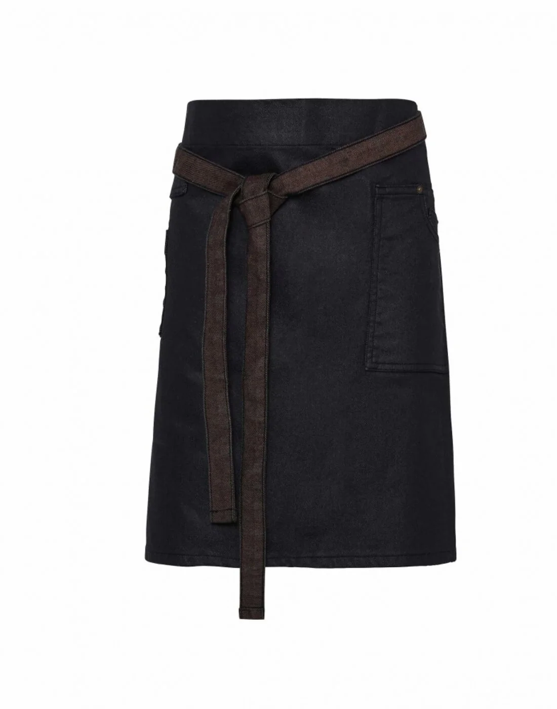 Premier Division Waxed Look Denim Waist Apron - Image 4