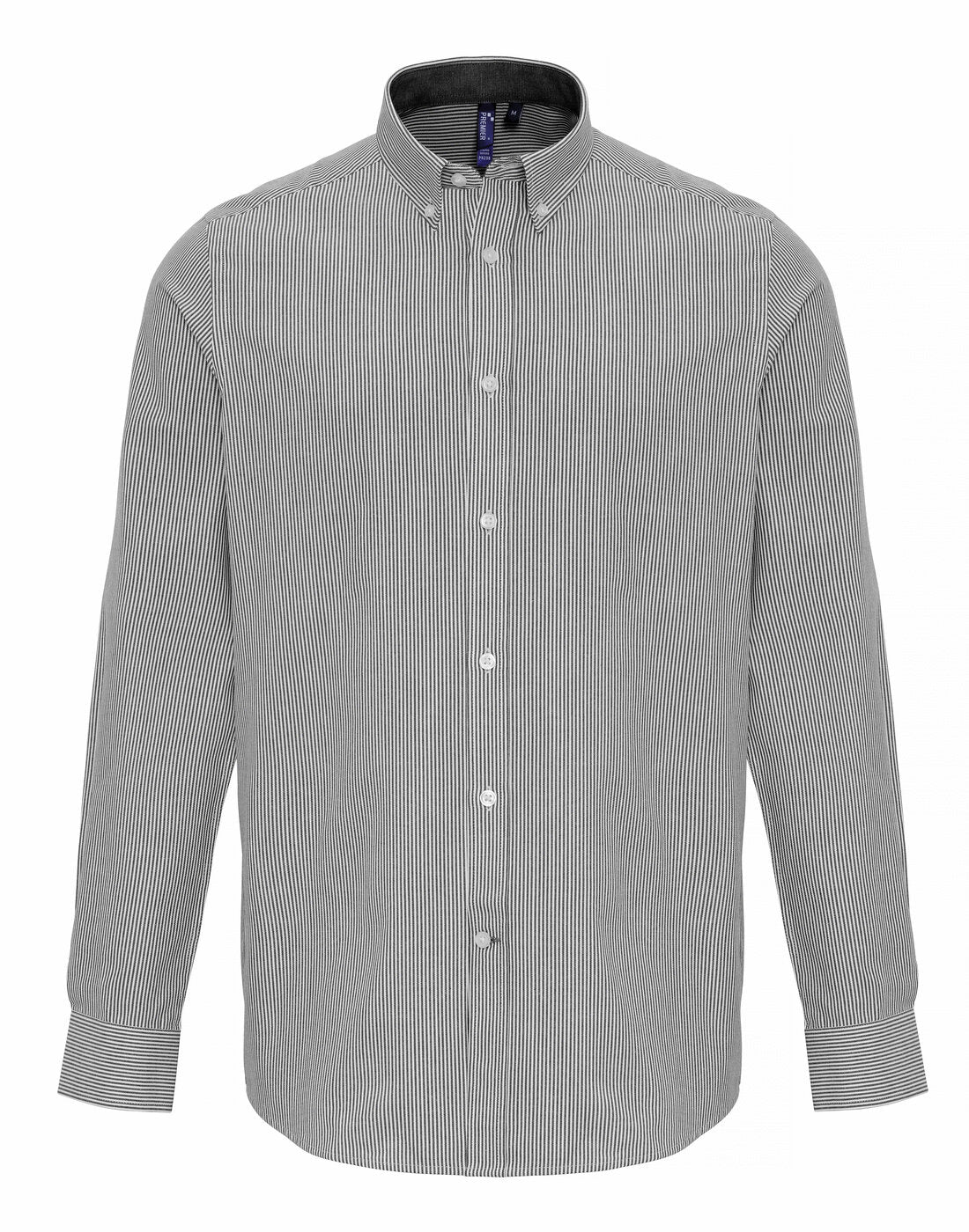 Premier Mens Cotton Rich Oxford Stripes Shirt - Image 4