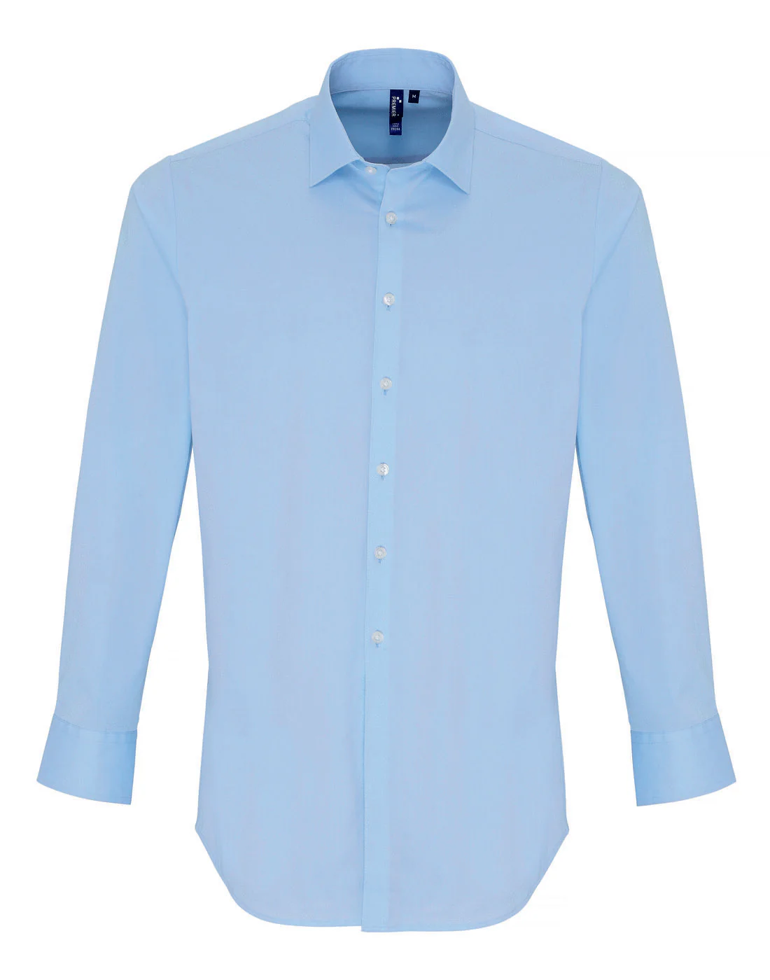 Premier Men's Stretch Fit Cotton Poplin Long Sleeve Shirt - Image 4