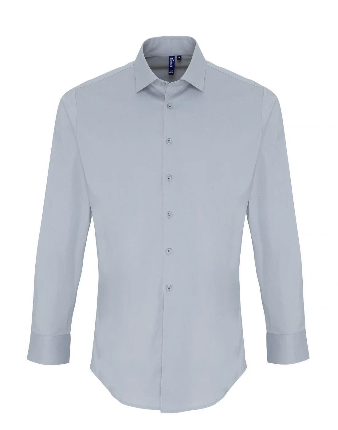 Premier Men's Stretch Fit Cotton Poplin Long Sleeve Shirt - Image 5