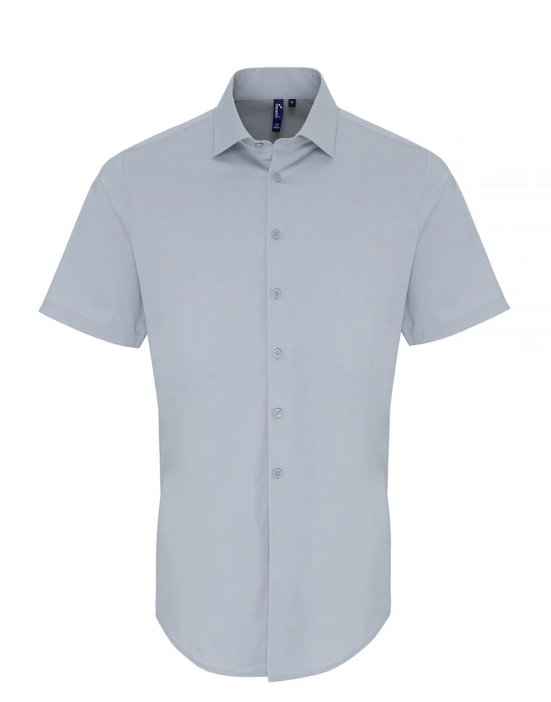 Premier Men's Stretch Fit Cotton Poplin Short Sleeve Shirt - Image 2