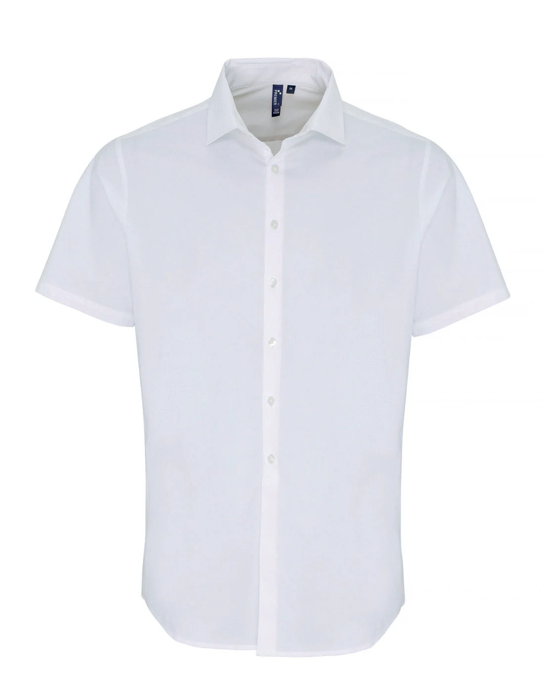 Premier Men's Stretch Fit Cotton Poplin Short Sleeve Shirt - Image 4