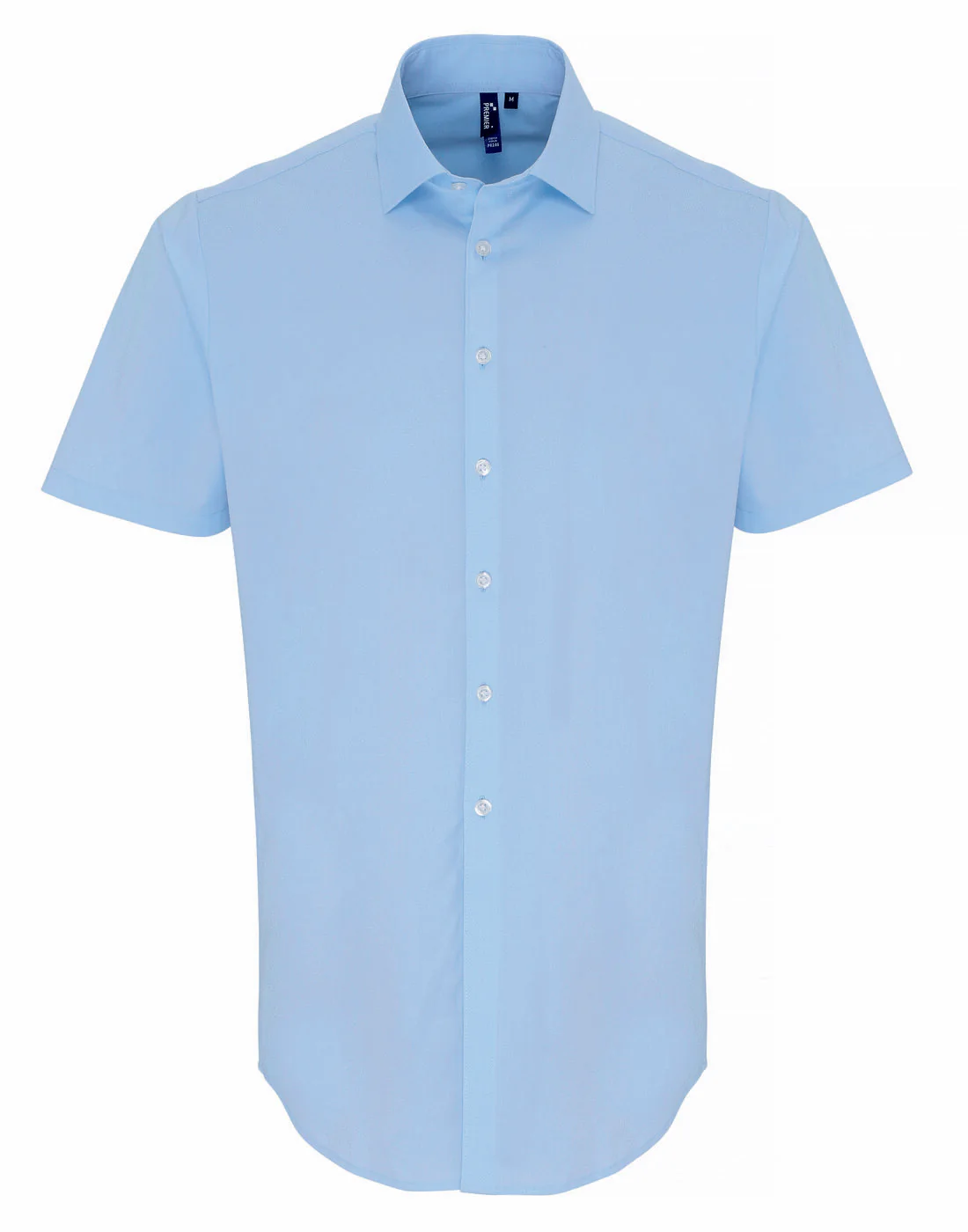 Premier Men's Stretch Fit Cotton Poplin Short Sleeve Shirt - Image 6
