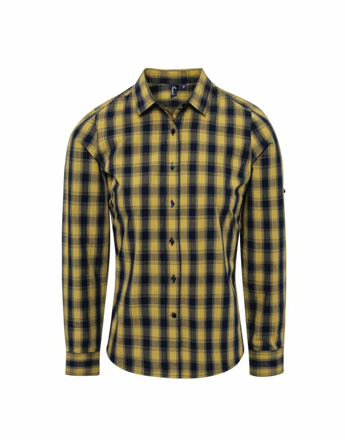 Premier 'Mulligan' Check- Men's Long Sleeve Cotton Shirt - Image 3