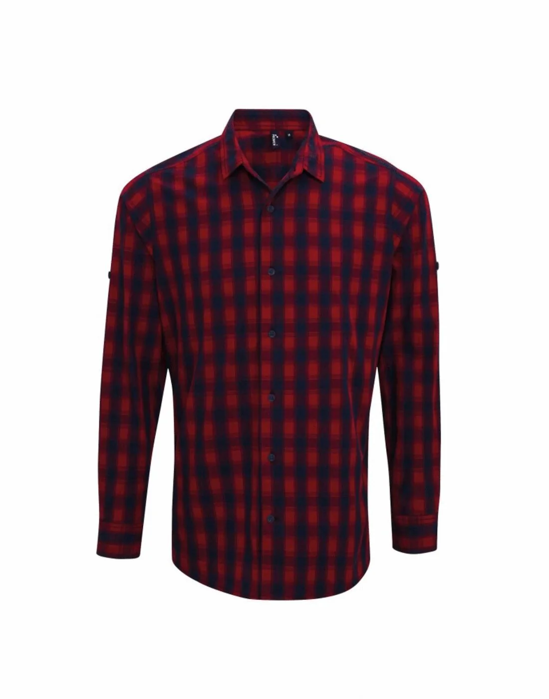 Premier 'Mulligan' Check- Men's Long Sleeve Cotton Shirt - Image 4