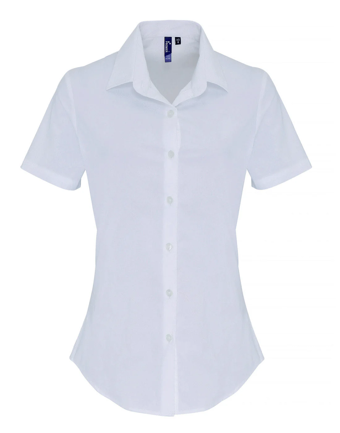 Premier Women's Stretch-Fit Cotton Poplin Short Sleeve Shirt - Image 4