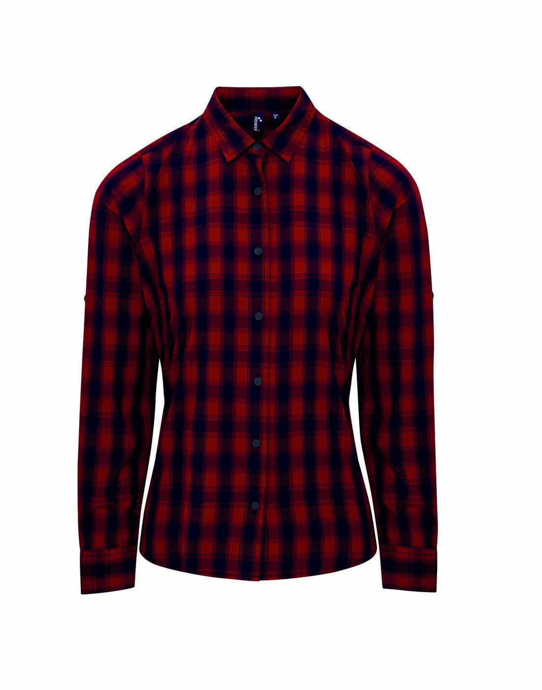 Premier 'Mulligan' Check-Women's Long Sleeve Cotton Shirt - Image 3