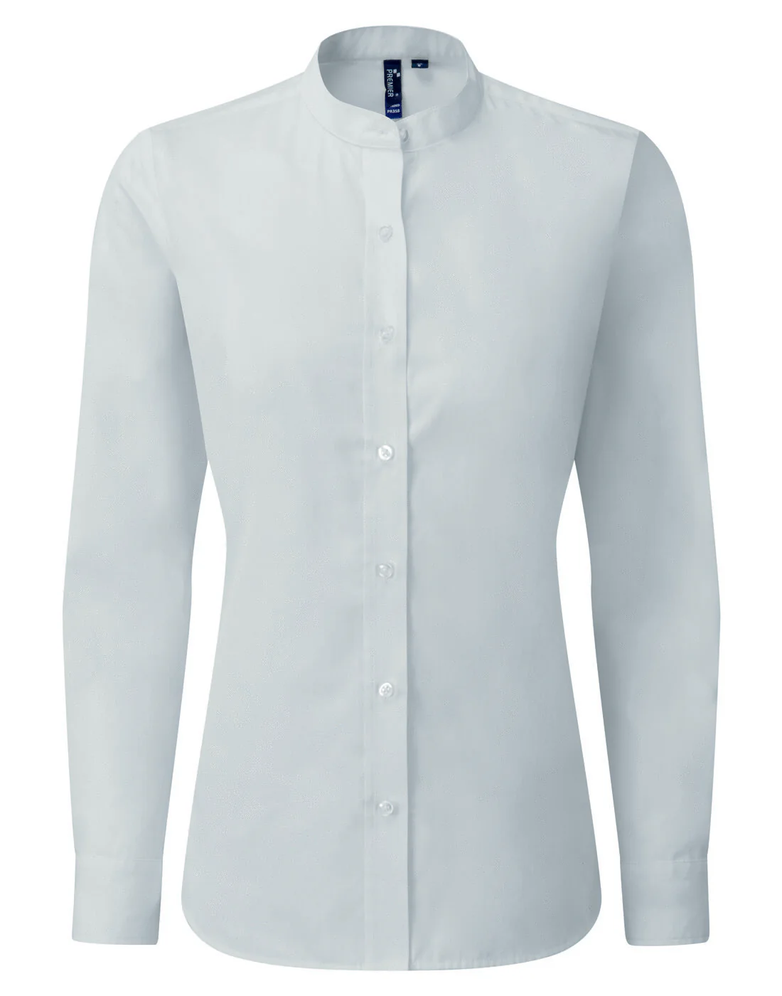 Premier Womens Banded Collar 'Grandad' Shirt - Image 3