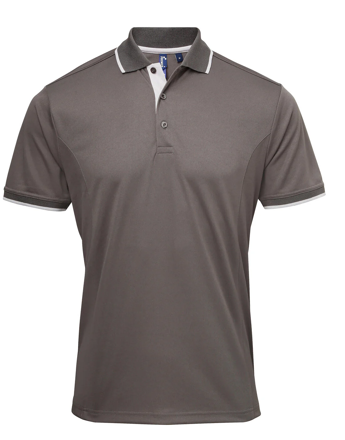 Premier Men's Contrast Tipped Coolchecker Polo Two tone Shirt - Image 11