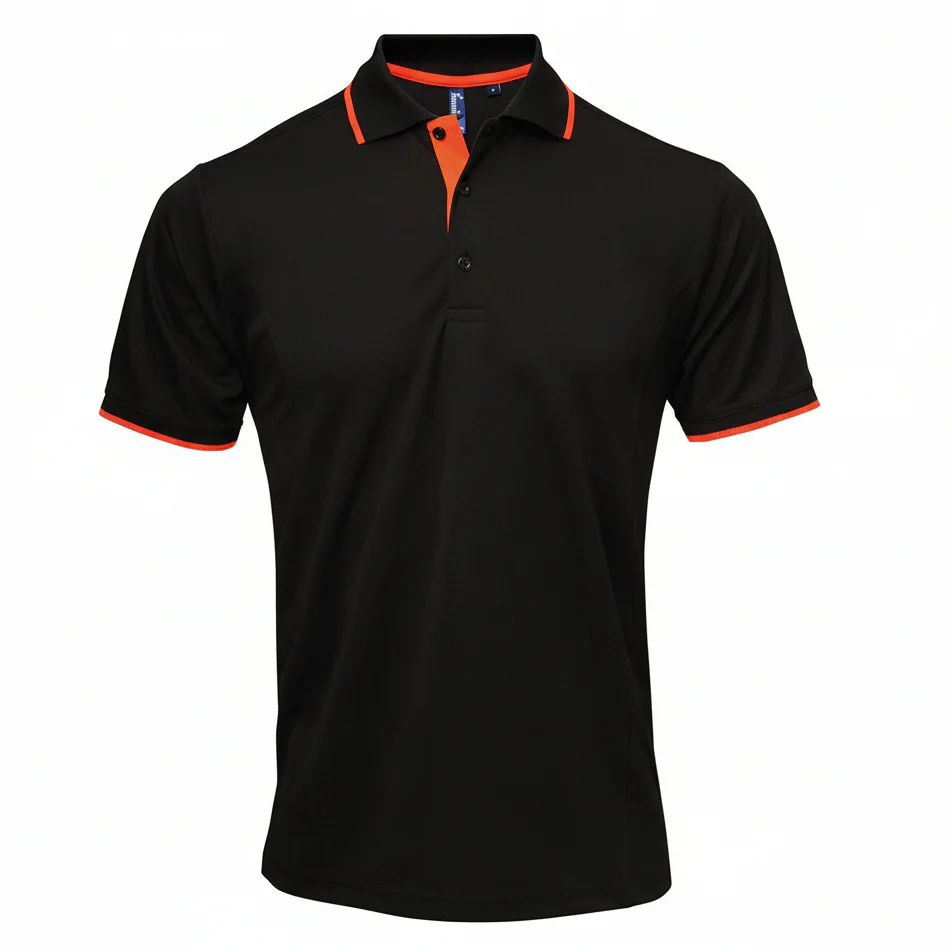Premier Men's Contrast Tipped Coolchecker Polo Two tone Shirt - Image 7