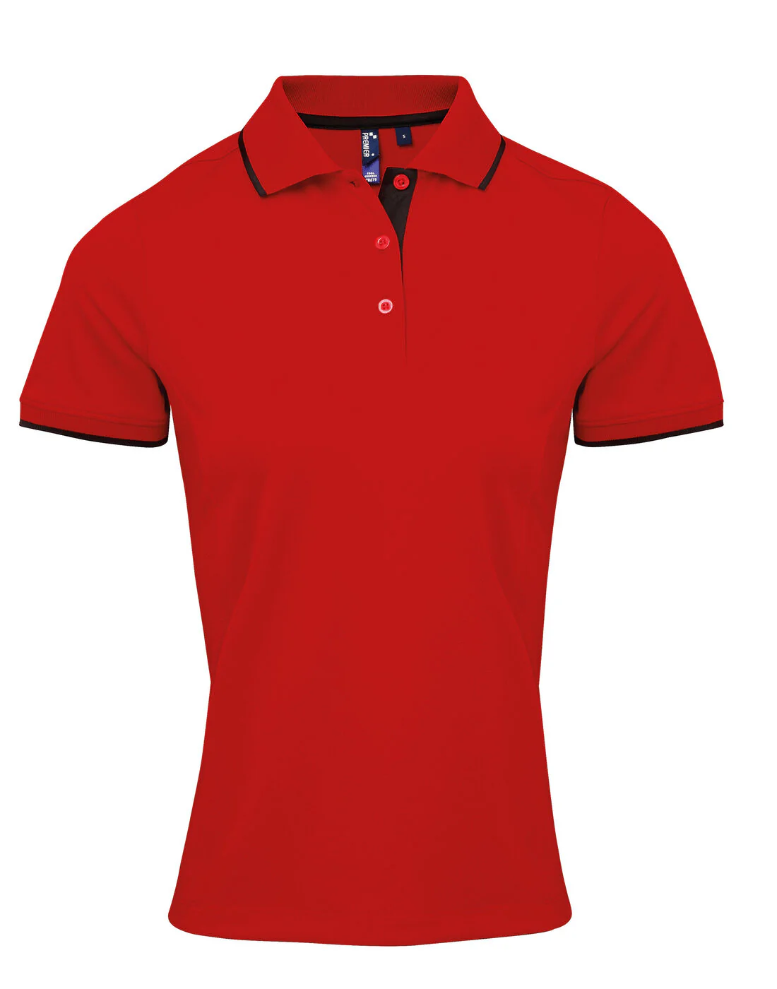 Premier Women's Contrast Tipped Coolchecker Two Tone Polo - Image 10
