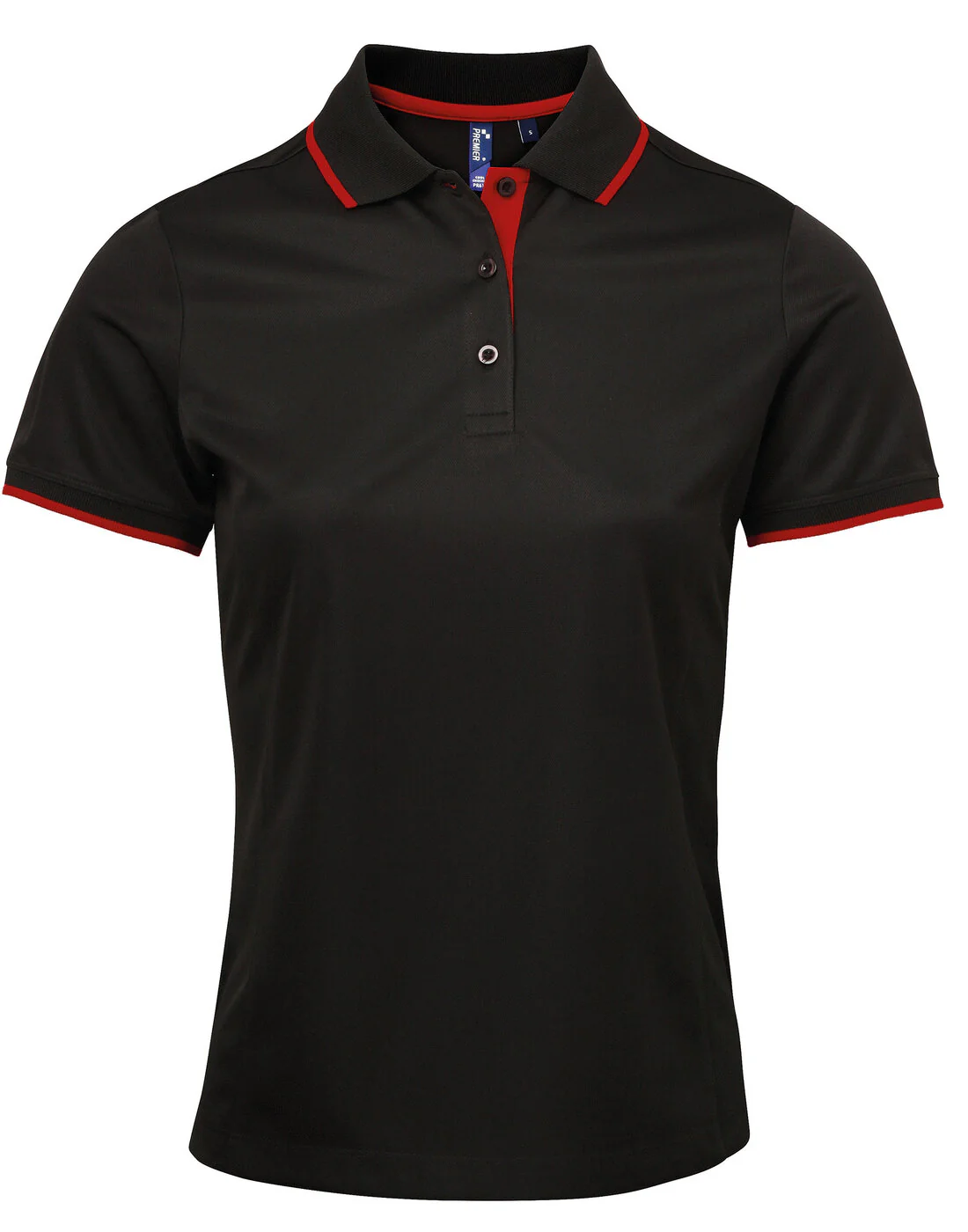 Premier Women's Contrast Tipped Coolchecker Two Tone Polo - Image 4