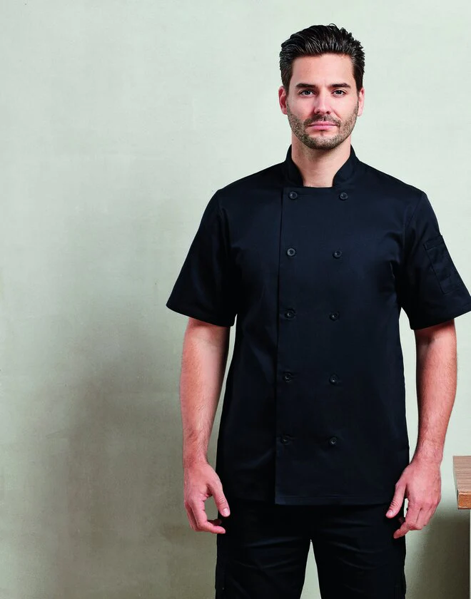Premier Short Sleeve Chef's Jacket - Image 3