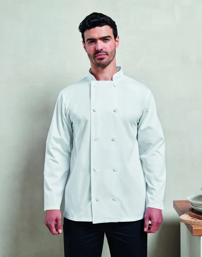 Premier Long Sleeve Chef's Jacket - Image 3