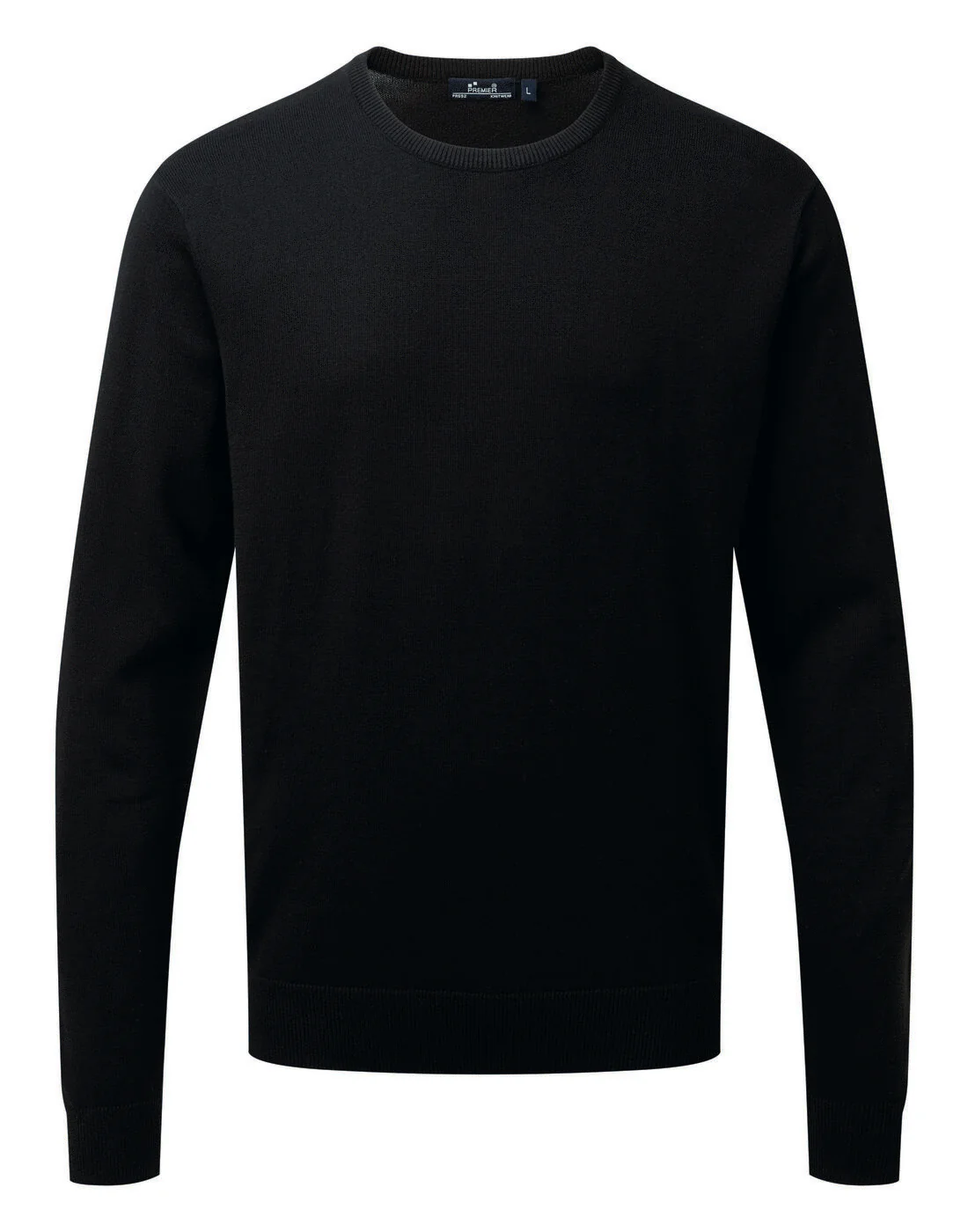 Premier Men's Crew Neck Cotton Rich Knitted Sweater - Image 3