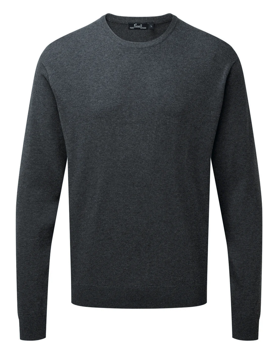 Premier Men's Crew Neck Cotton Rich Knitted Sweater - Image 4