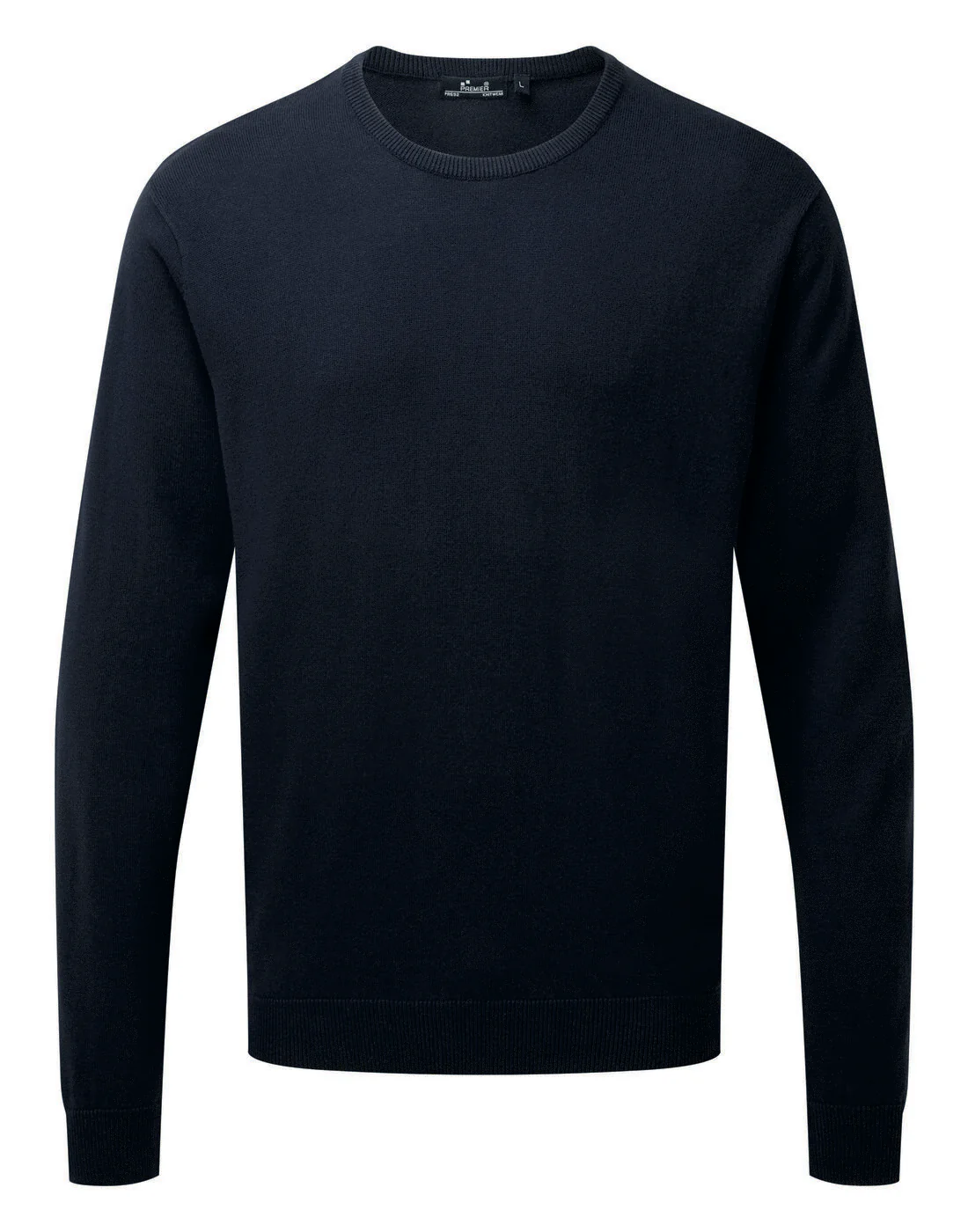 Premier Men's Crew Neck Cotton Rich Knitted Sweater - Image 5