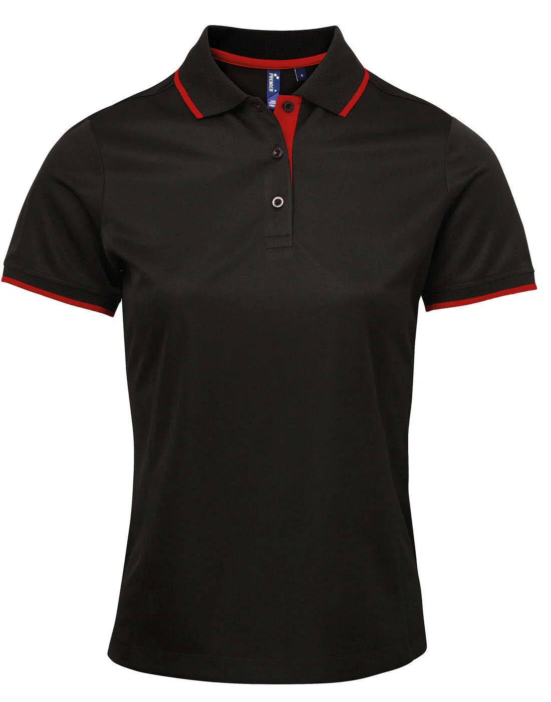 Premier Women's Contrast Tipped Coolchecker Polo - [CLEARANCE]