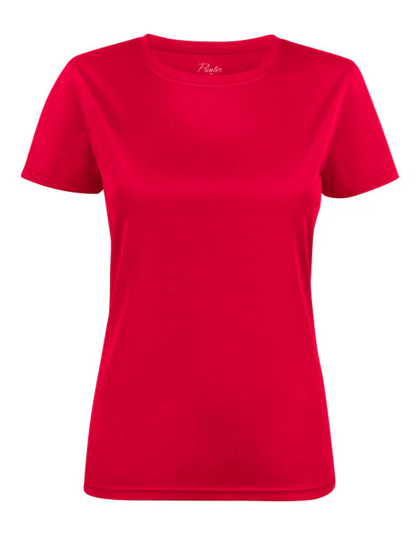 Printer Red Ladies Run Active T-Shirt