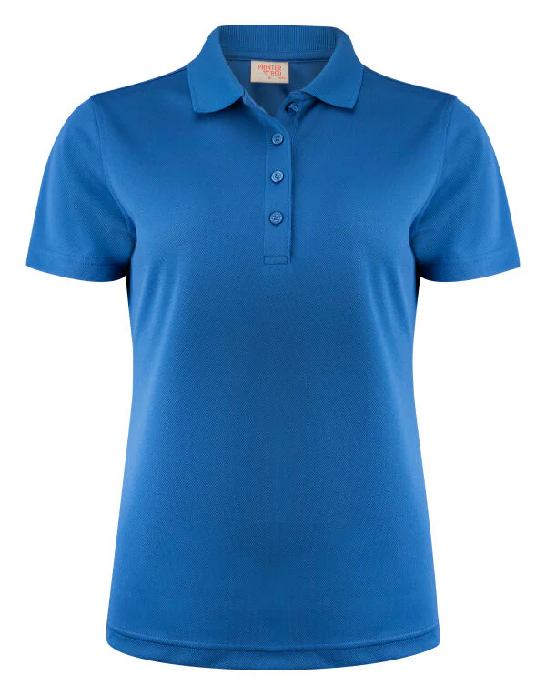 Printer Red Ladies Smash Polo Shirt