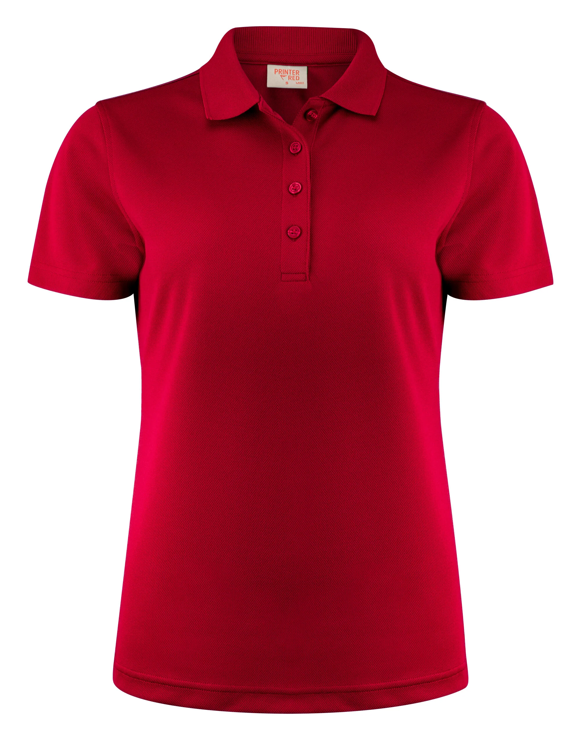 Printer Red Ladies Smash Polo Shirt - Image 12