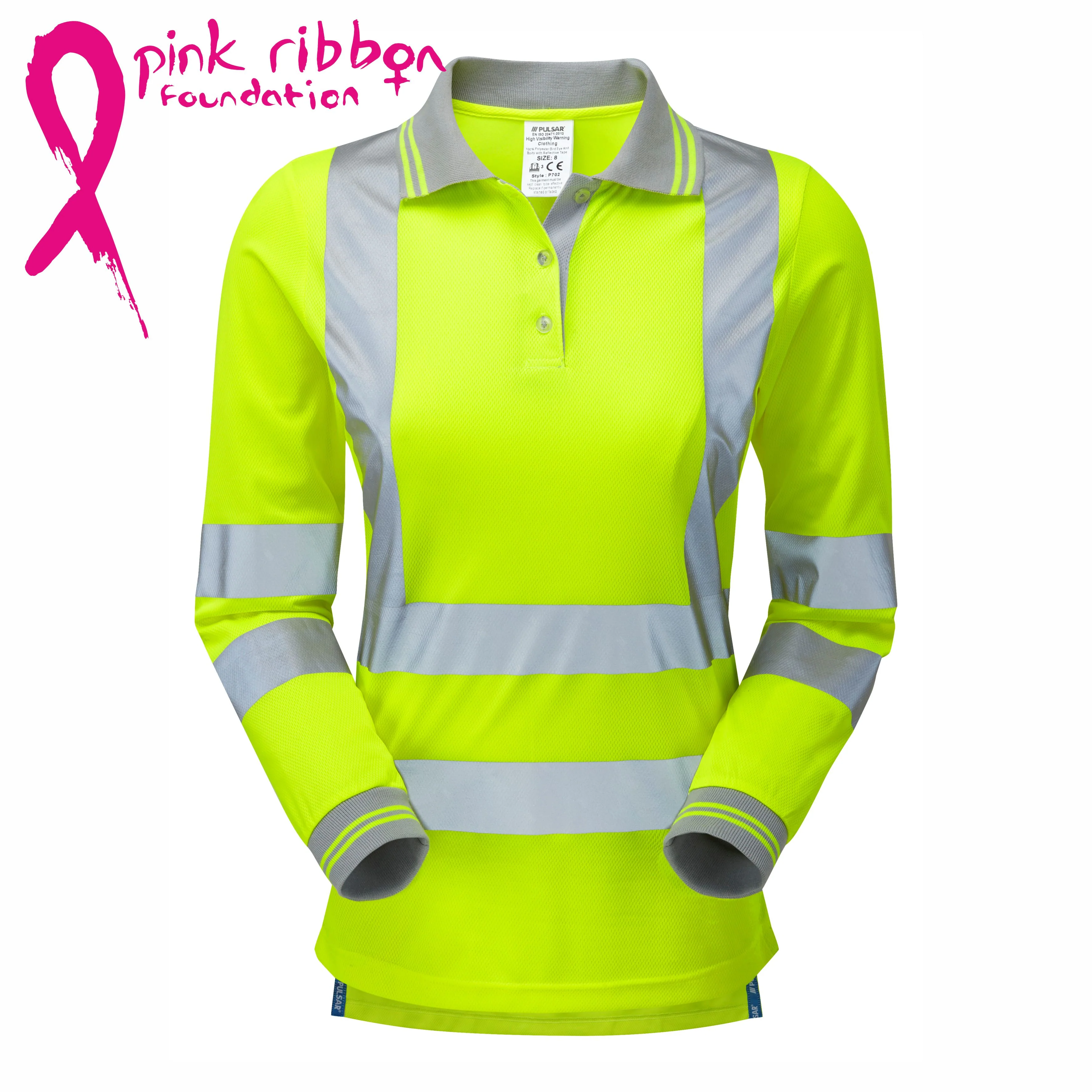 Pulsar Ladies Long Sleeve Polo Shirt - P702 - Image 5