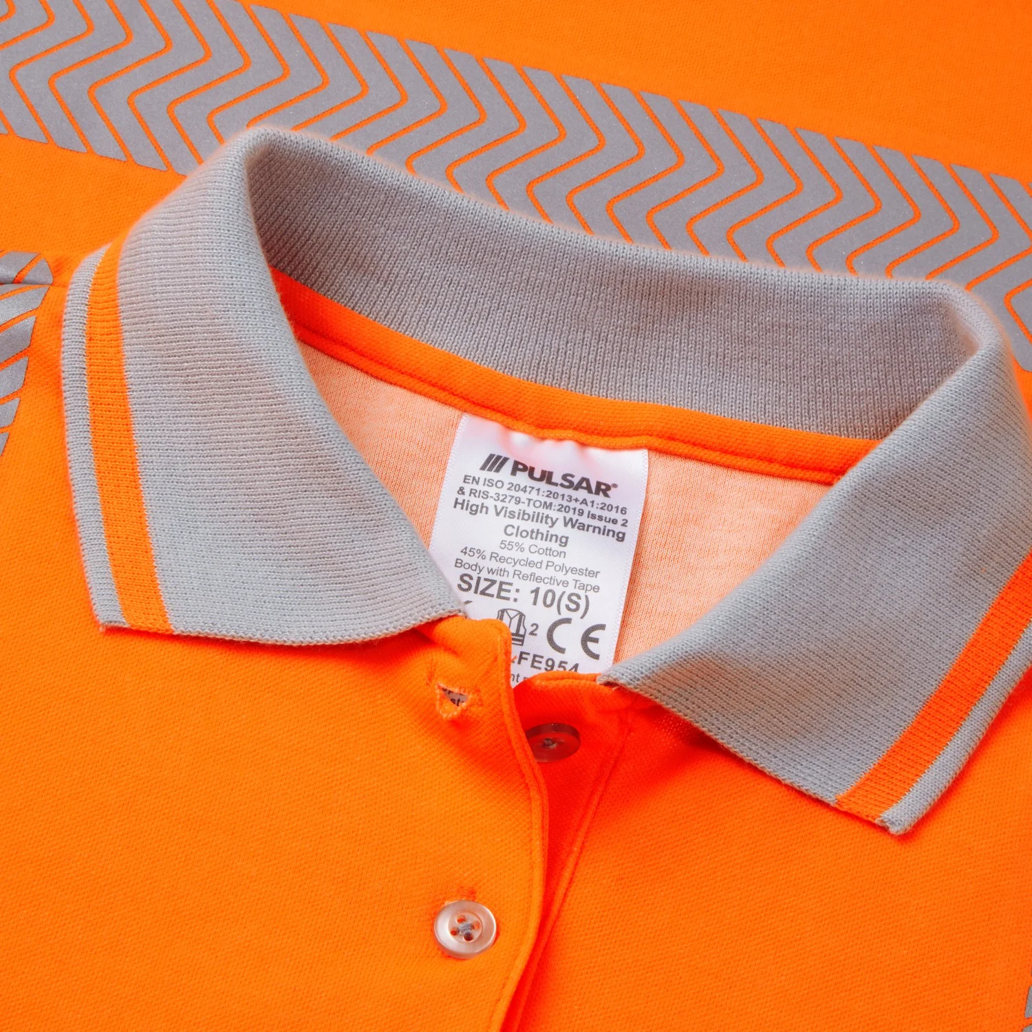 Pulsar Life Ladies Long Sleeve Hi-Vis Polo Shirt - LFE953 - Image 11