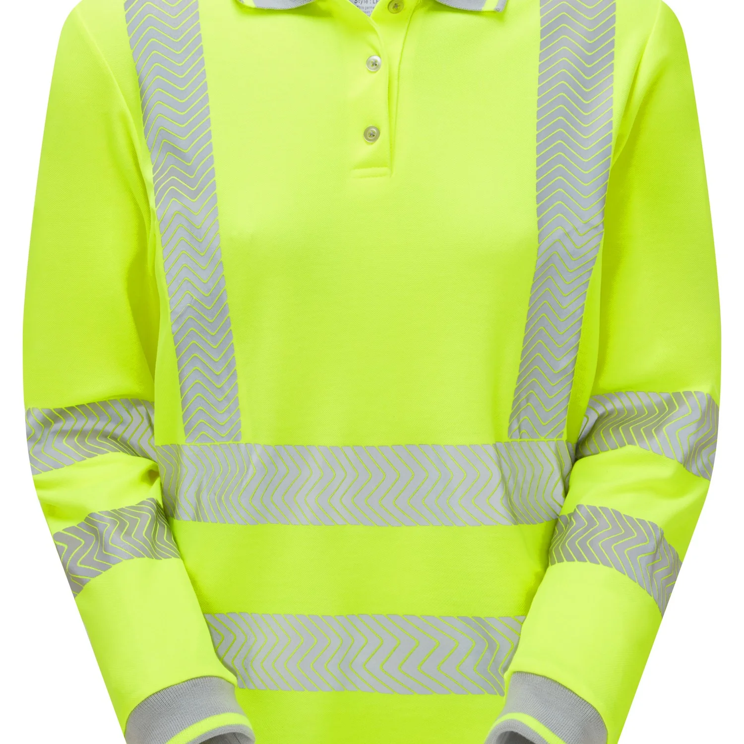 Pulsar Life Ladies Long Sleeve Hi-Vis Polo Shirt - LFE953 - Image 7
