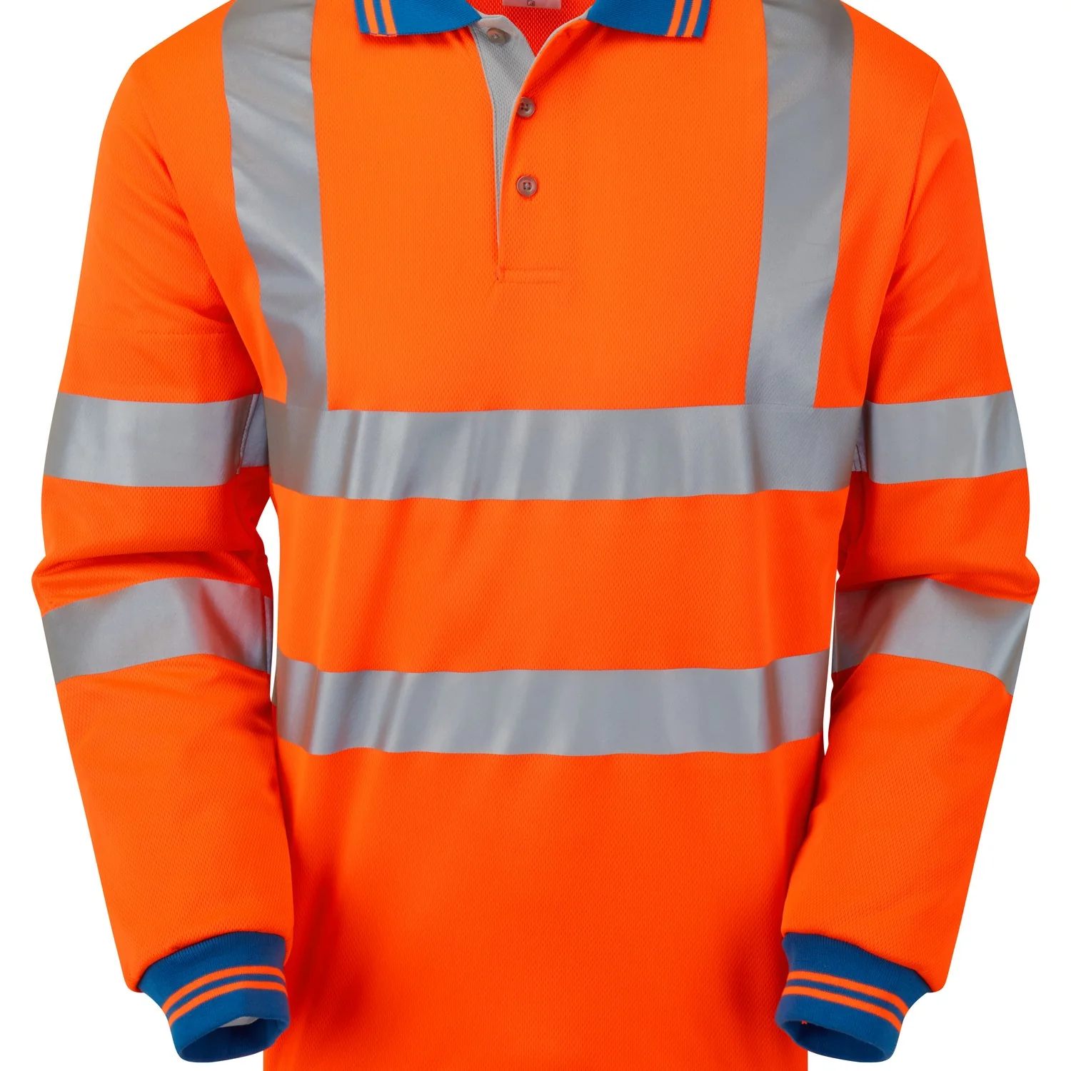 Pulsar Rail Spec Hi Vis Long Sleeve Cut Reinforced Polo Shirt - PR470 - Image 5