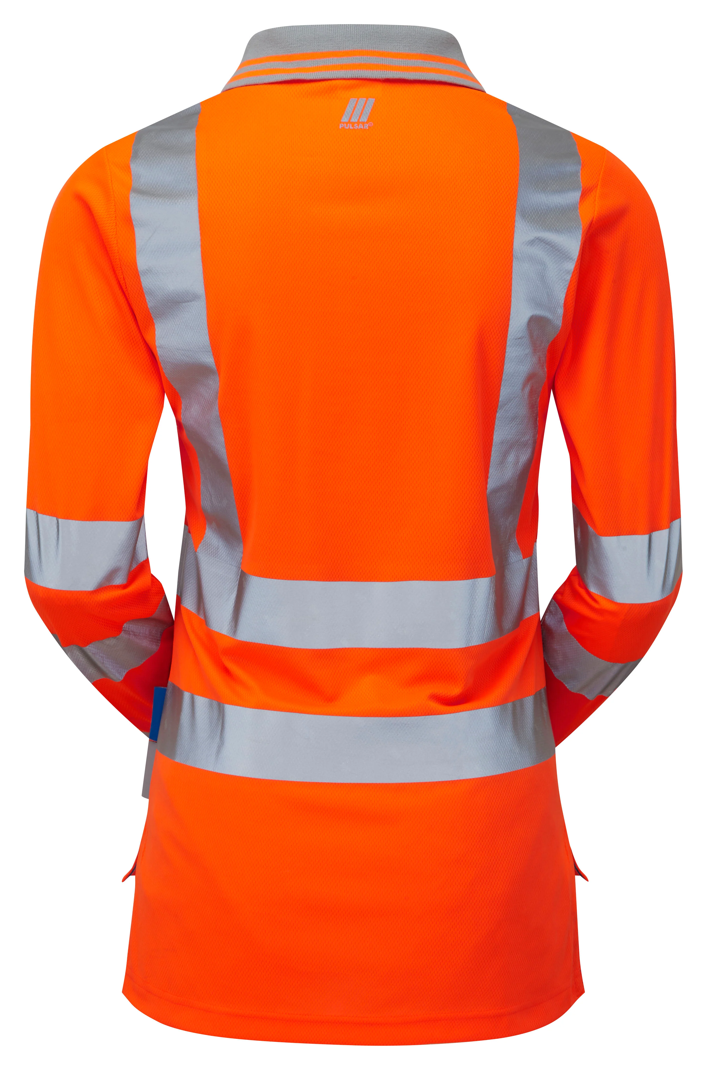 Pulsar Rail Spec Ladies Long Sleeve Hi-Vis Polo Shirt - PR703 - Image 3