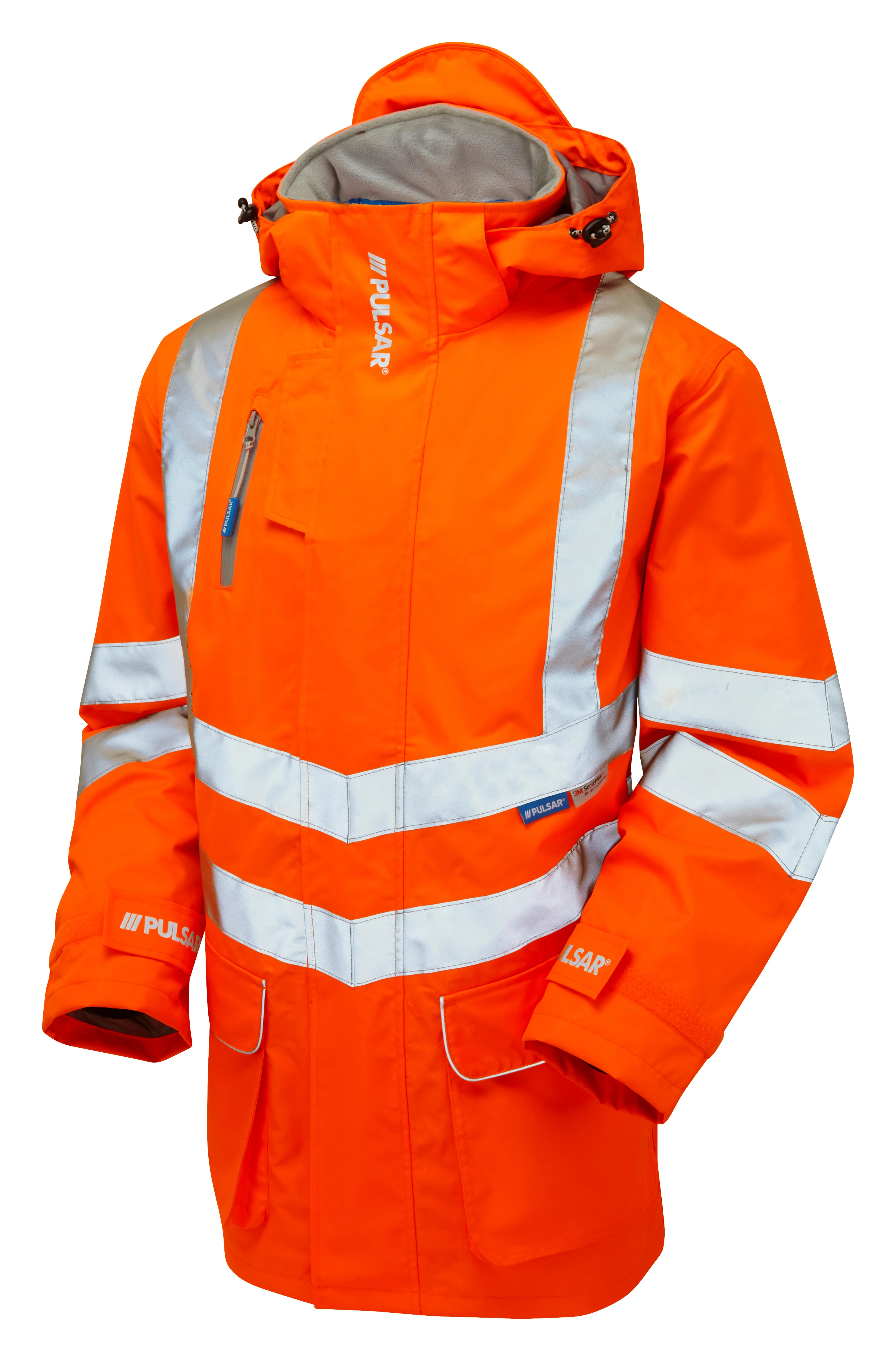Pulsar Rail Spec Padded Hi-Vis Storm Coat - PR502 - Image 4