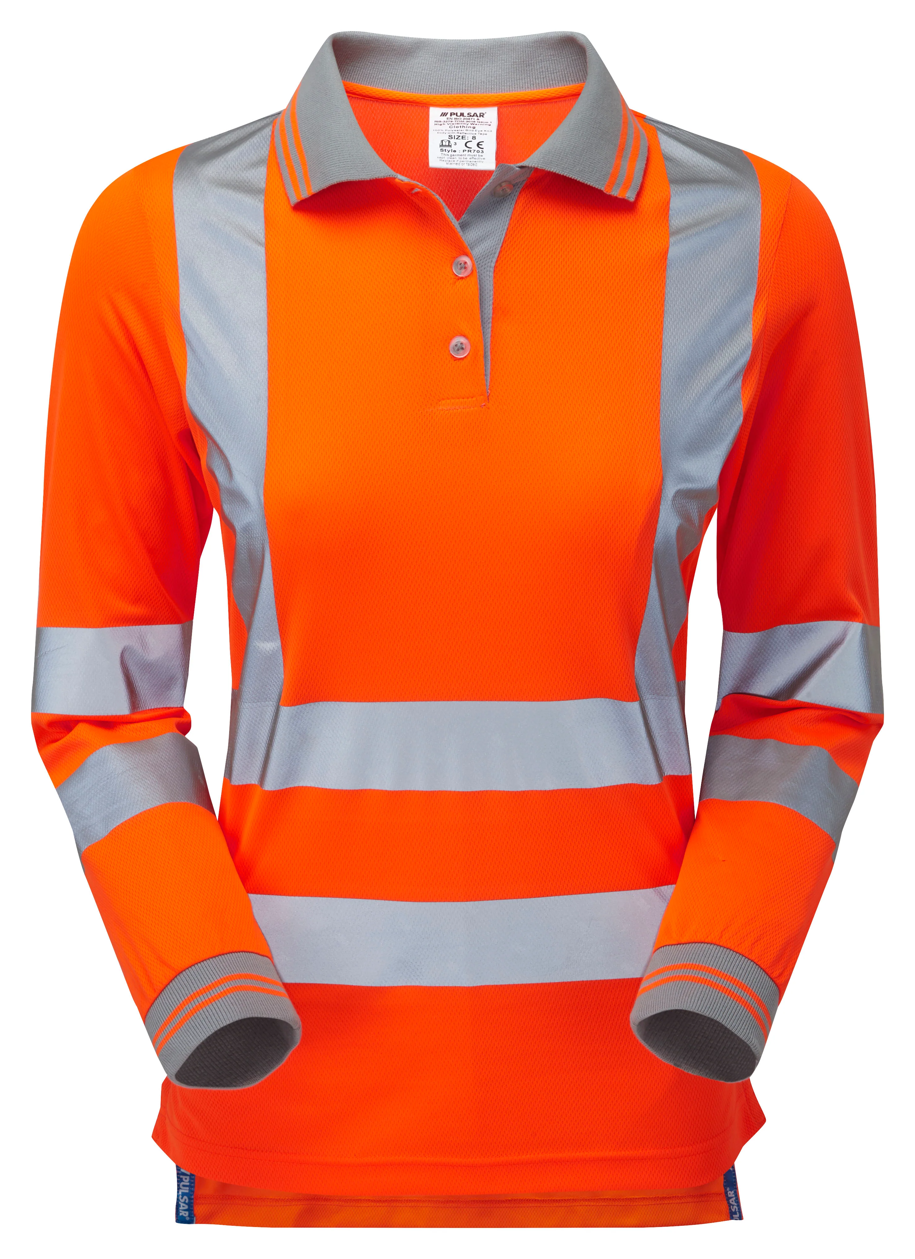 Pulsar Rail Specladies Long Sleeve Hi-Vis Polo Shirt - PR703 - Image 4