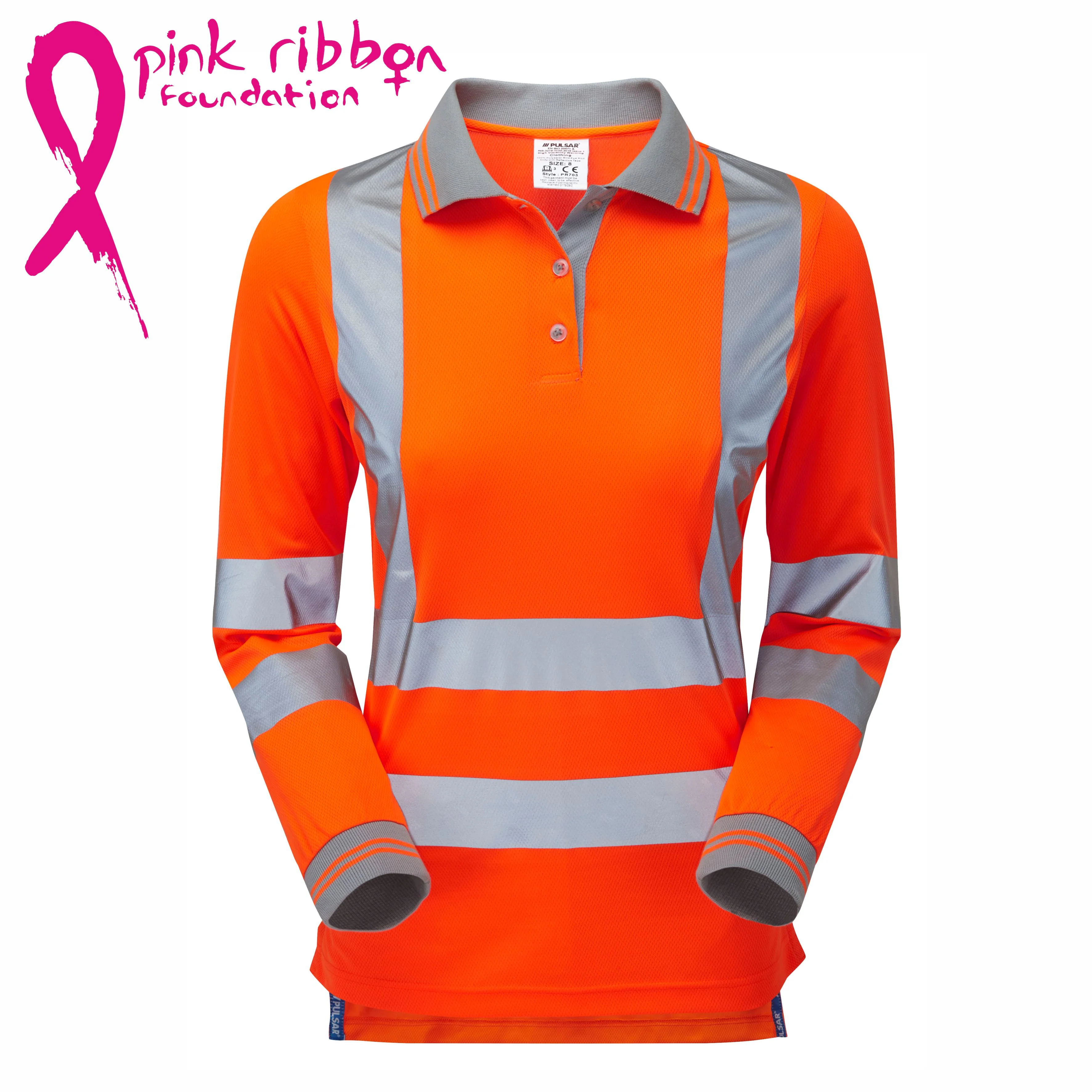 Pulsar Rail Specladies Long Sleeve Hi-Vis Polo Shirt - PR703 - Image 5