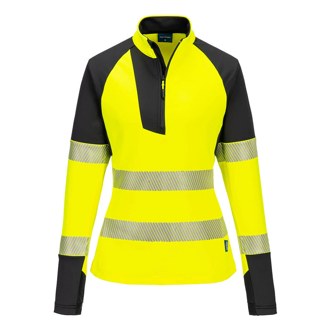 Portwest PW3 Hi-Vis Women's 1/4 Zip Sweatshirt - Image 2