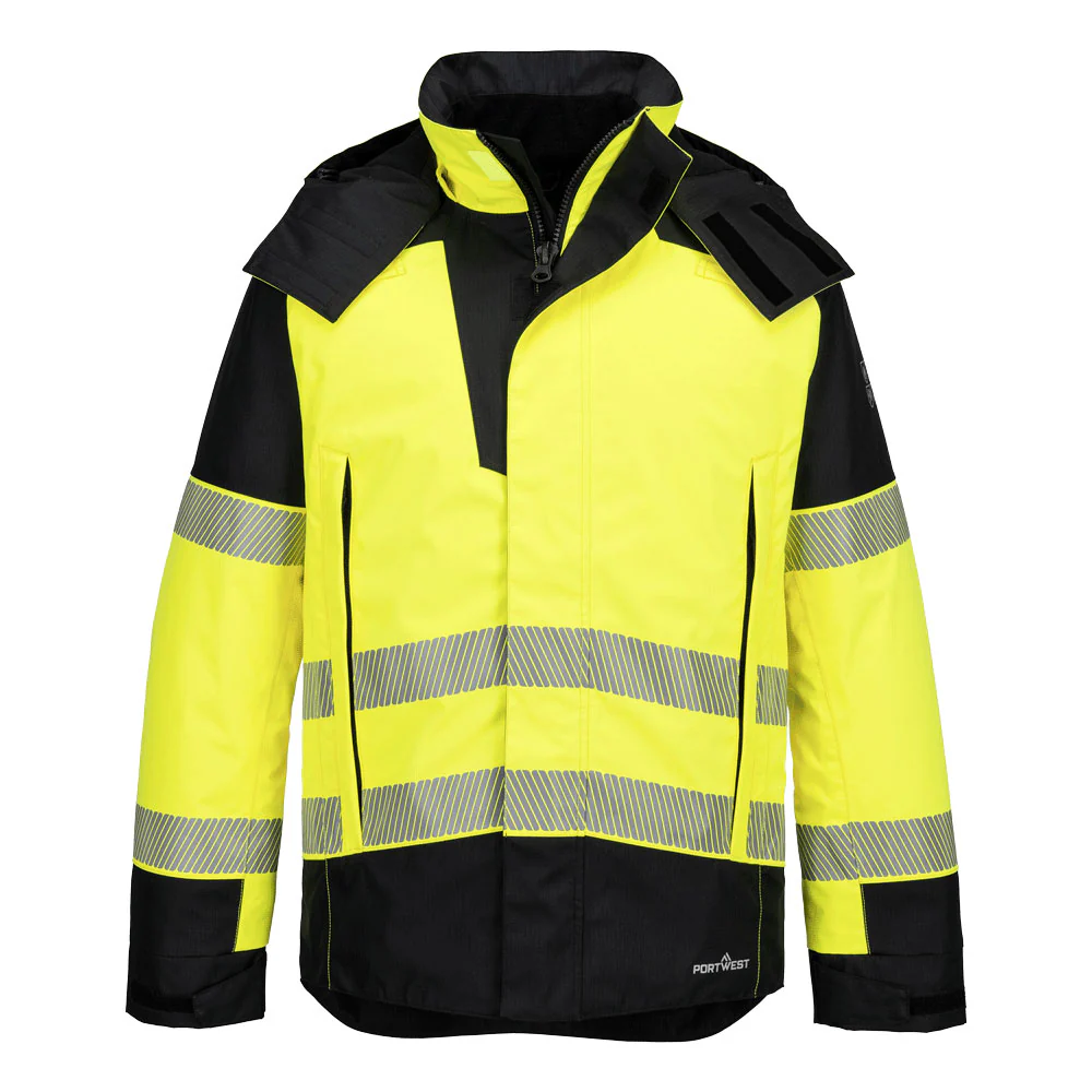 Portwest PW3 Modaflame Rain+ Hi-Vis Multi-Norm FR Winter Jacket - Image 4