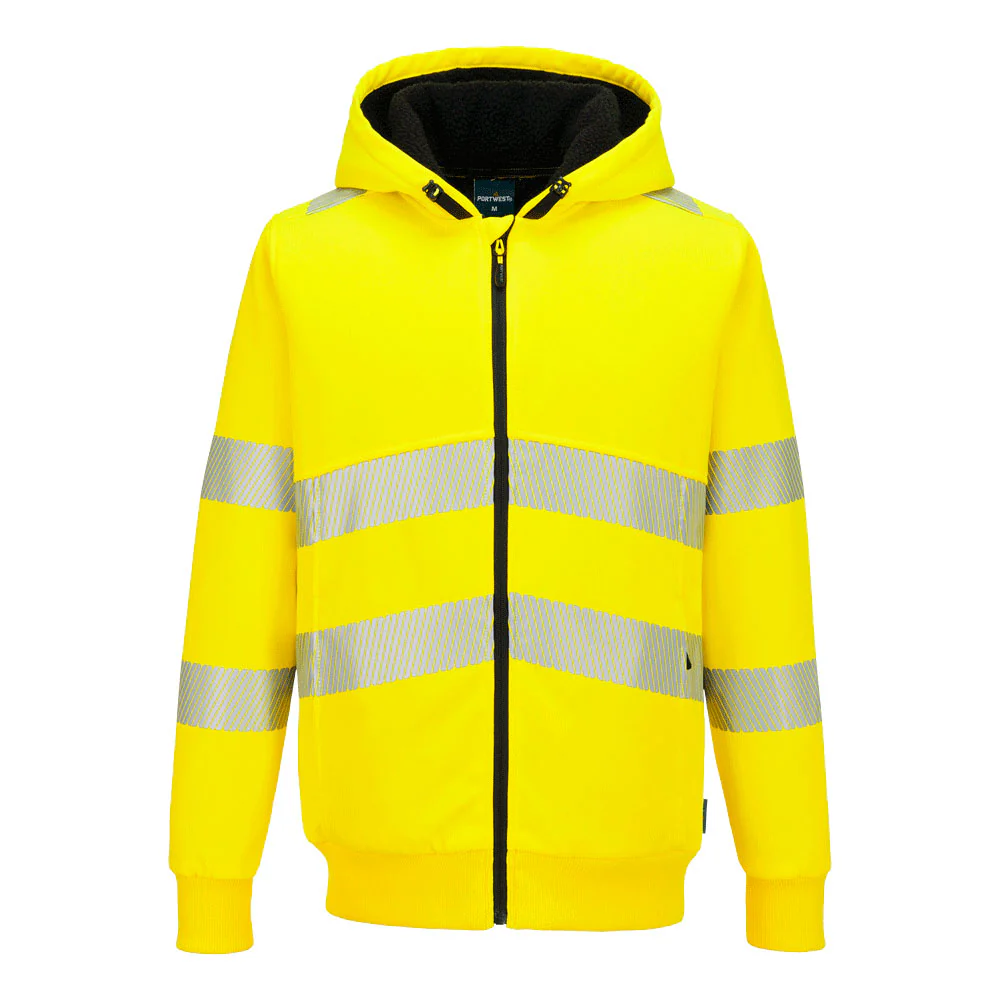 Portwest PW321 Hi-Vis Zipped Winter Hoodie - Image 2