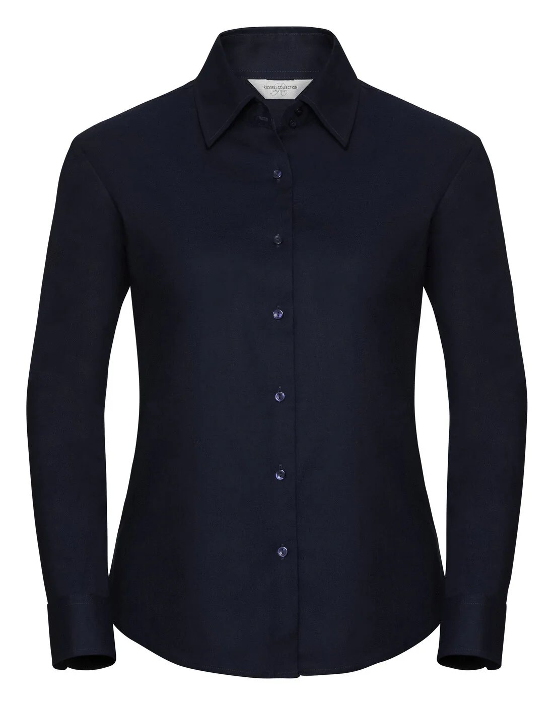 Russell Ladies Long Sleeve Tailored Oxford Shirt - Image 6