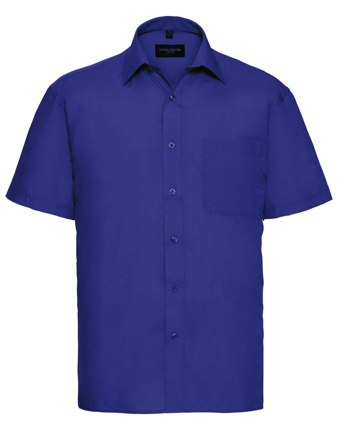 Russell Mens Short Sleeve Polycotton Poplin Shirt - Image 7