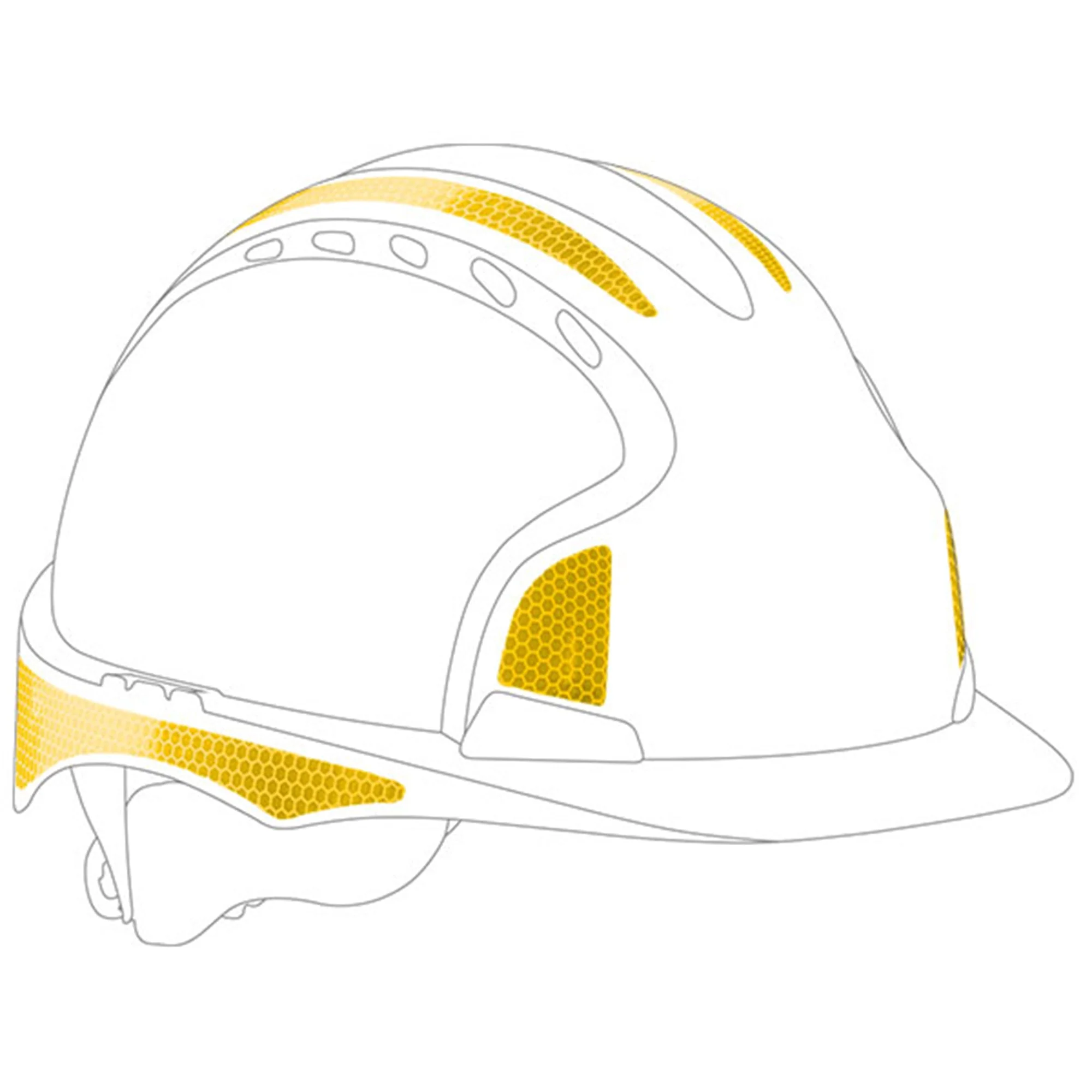 JSP Reflective CR2 Decal Kit for EVO2/3 - Yellow - Pack of 10