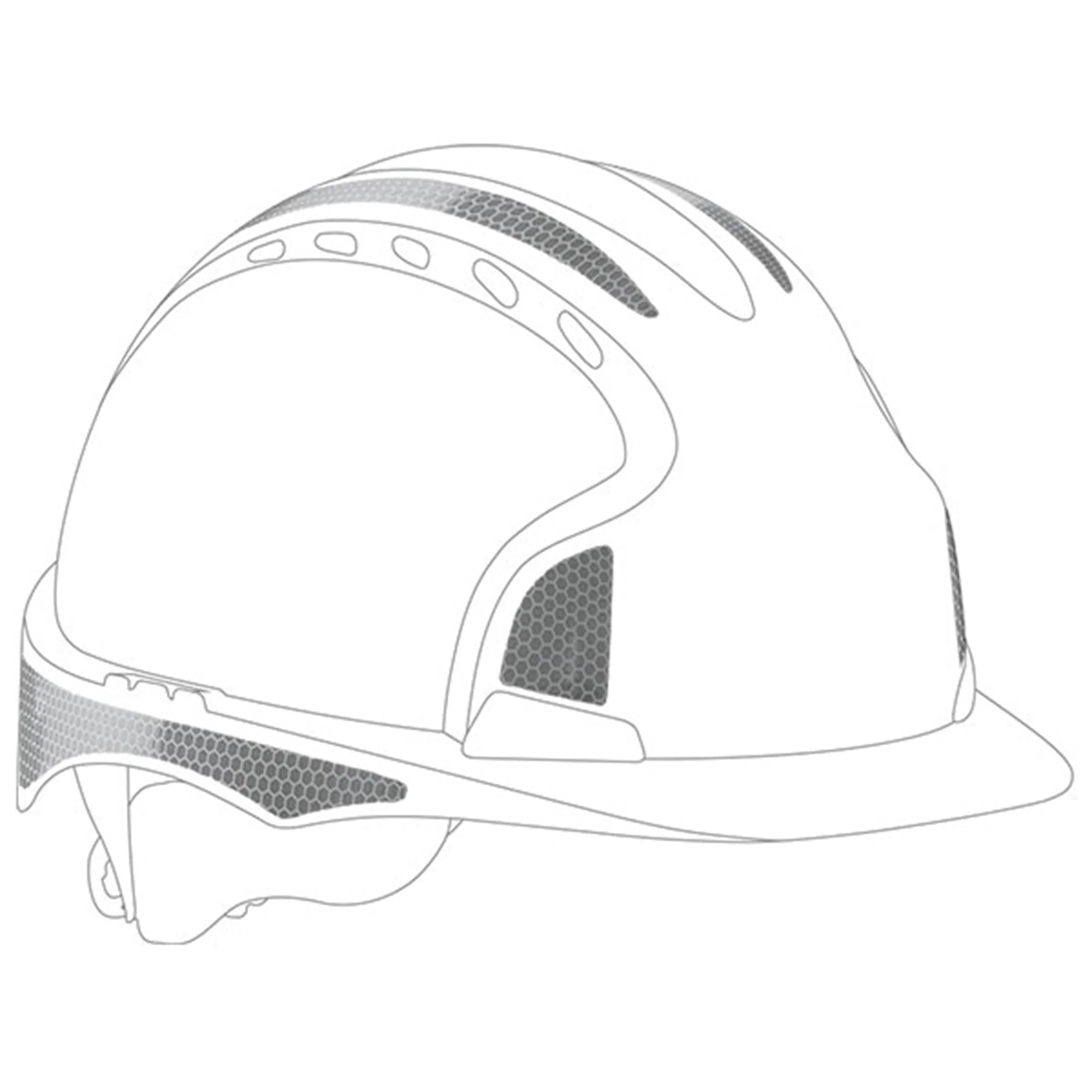 JSP Reflective CR2 Decal Kit for EVO2/3 - Silver - Pack of 10