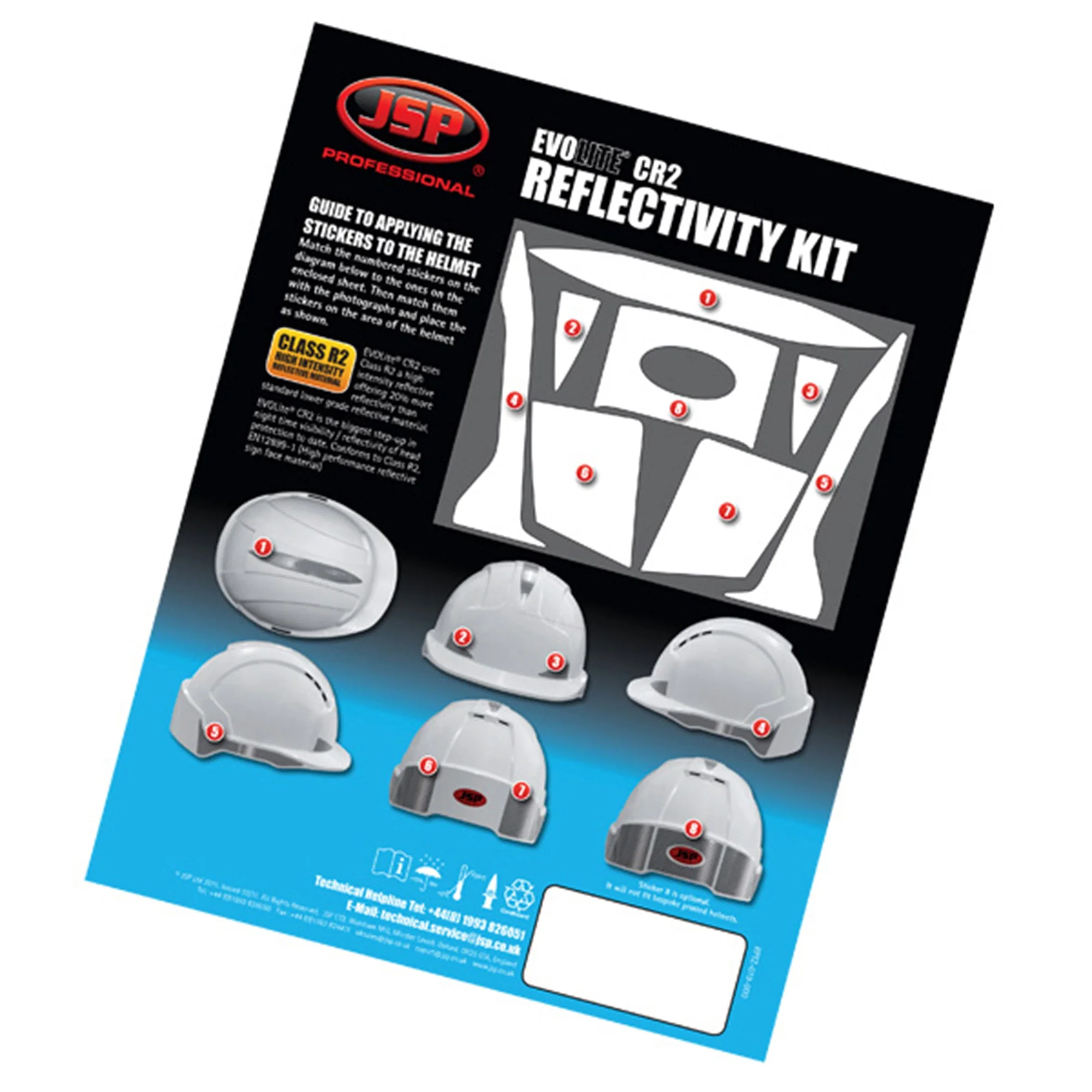 JSP Reflective CR2 Decal Kit for EVOLite - Blue - Pack of 10 - Image 19