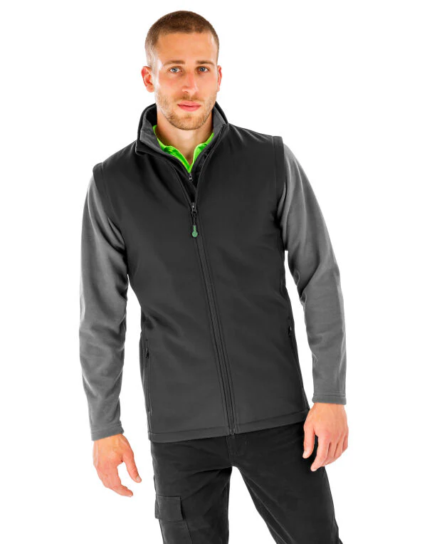 Result Recycled Men'S Recycled 2-Layer Printable Softshell Bodywarmer
