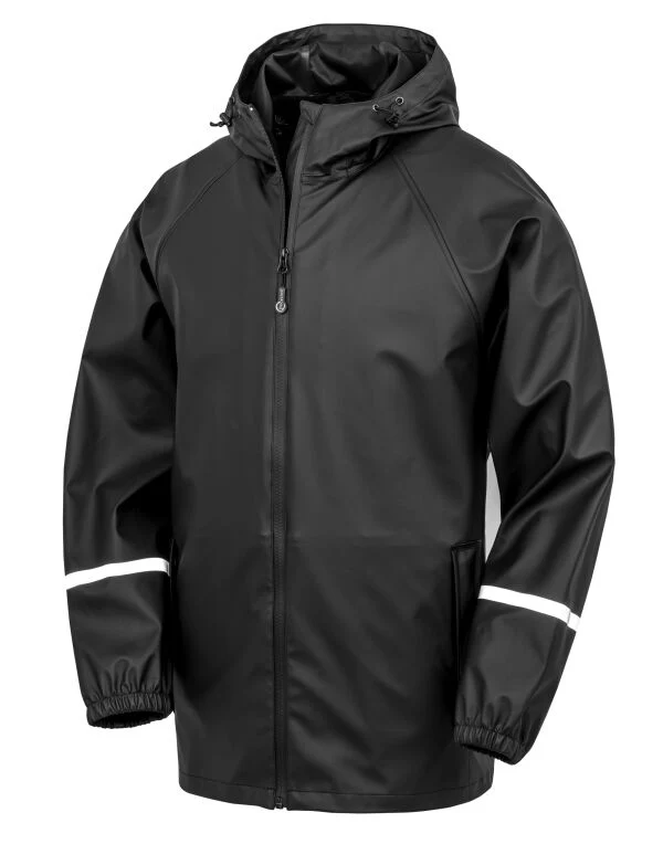 Result Recycled Prism Pu Waterproof Jacket With Reflective Bands And Recycled Backing - Image 8
