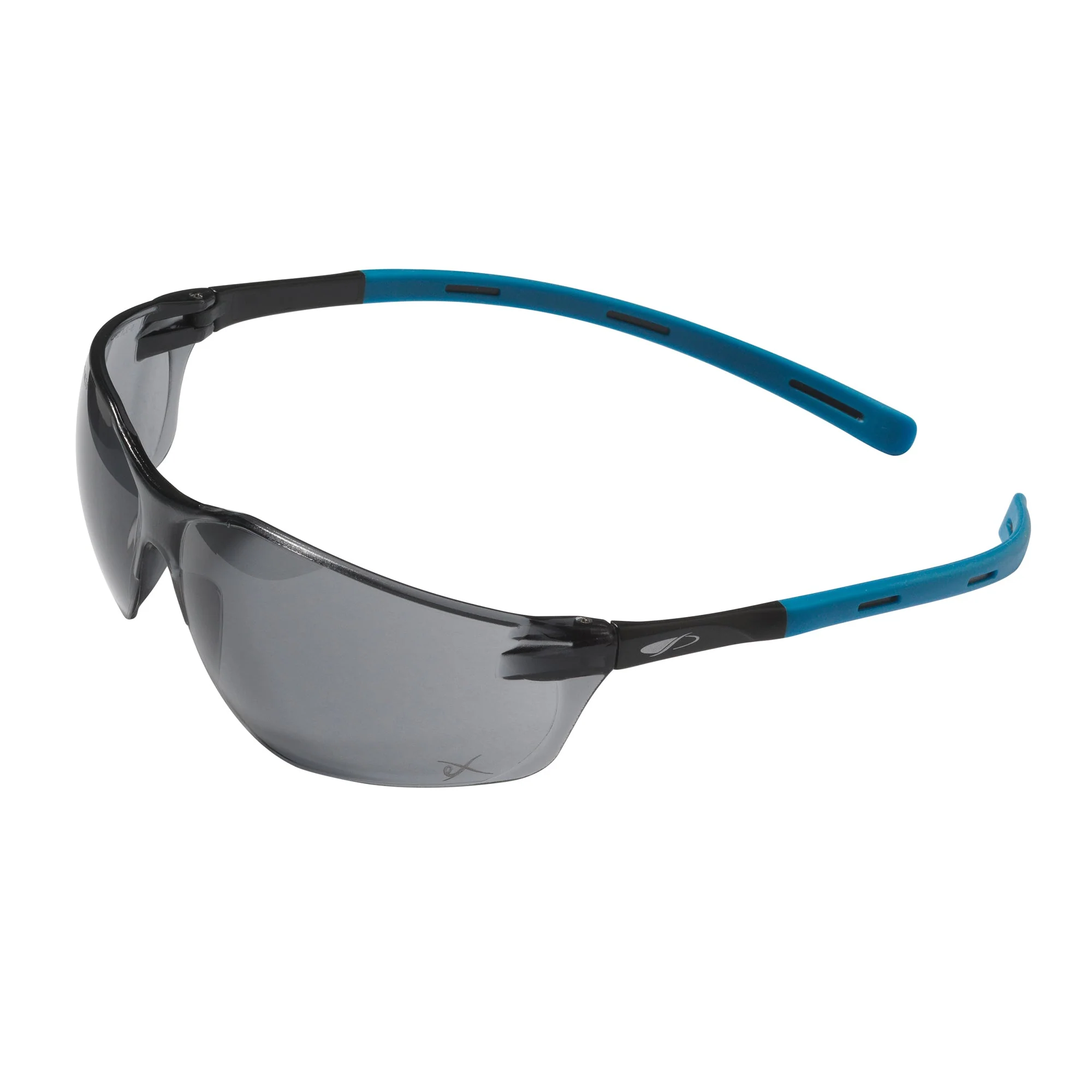 JSP Rigi Premium Lightweight Safety Specs - Clear K&N Anti-scratch/Anti-mist - Black/Blue - Image 2