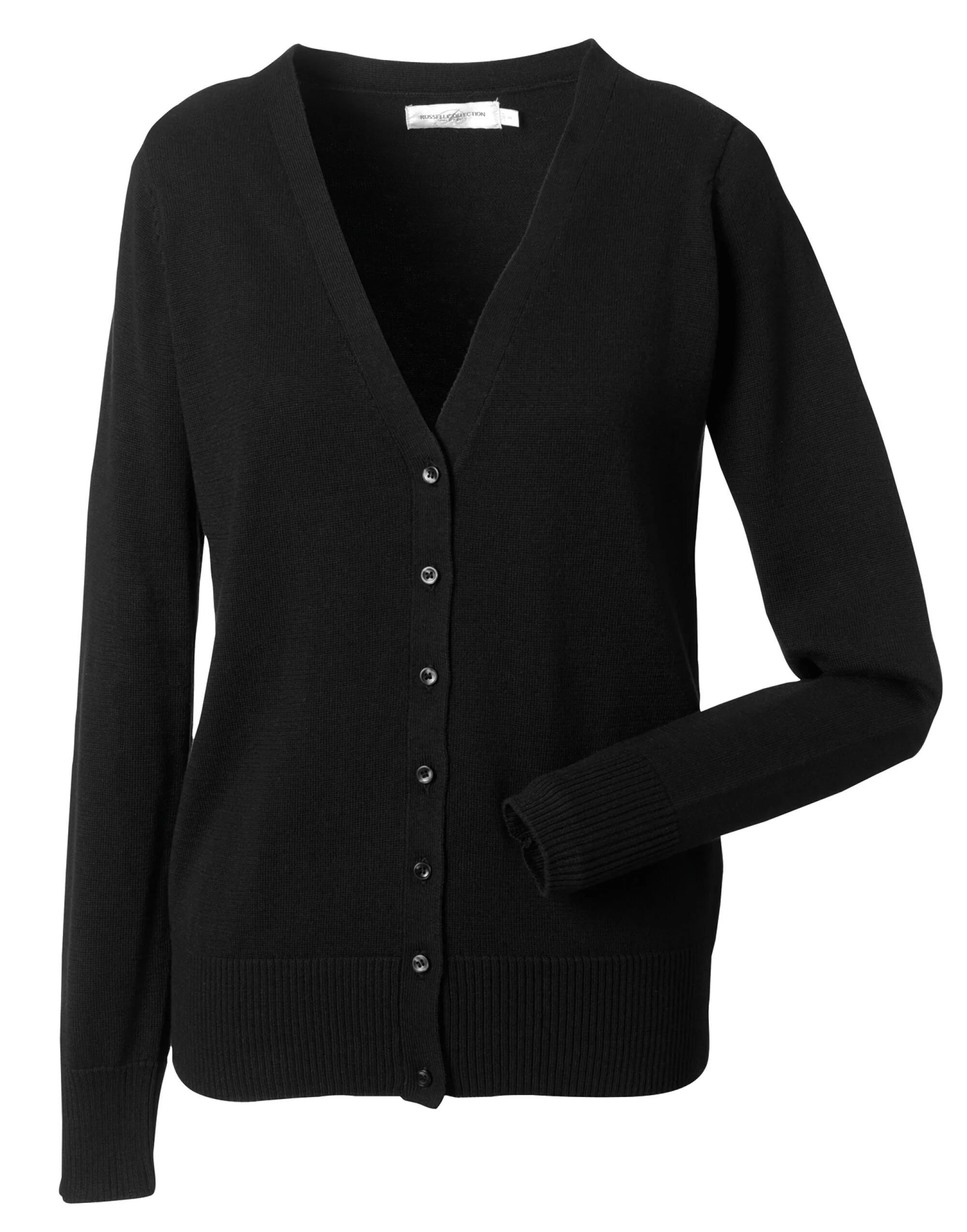Russell Collection Ladies' V-Neck Knitted Cardigan - Image 2